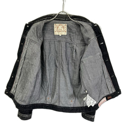 EVISU エヴィス 2ESEJM5DJ6003XXDN ブラック カモメプリント レギュラーフィット デニムトラッカージャケット ジャケット