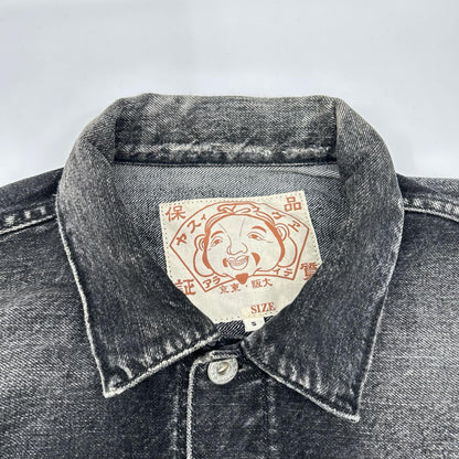 EVISU エヴィス 2ESEJM5DJ6003XXDN ブラック カモメプリント レギュラーフィット デニムトラッカージャケット ジャケット