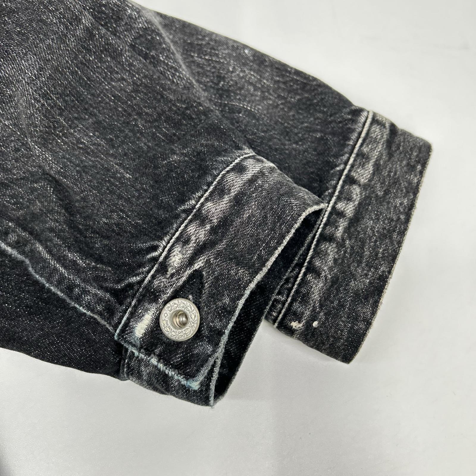 EVISU エヴィス 2ESEJM5DJ6003XXDN ブラック カモメプリント レギュラーフィット デニムトラッカージャケット ジャケット