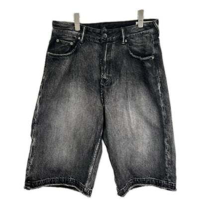 EVISU エヴィス 2EAHTM5DS7007FFDN ブラック ディストレスド大黒プリント ファッションフィット デニムショーツ パンツ ボトムス