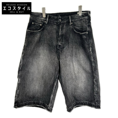 EVISU エヴィス 2EAHTM5DS7007FFDN ブラック ディストレスド大黒プリント ファッションフィット デニムショーツ パンツ ボトムス