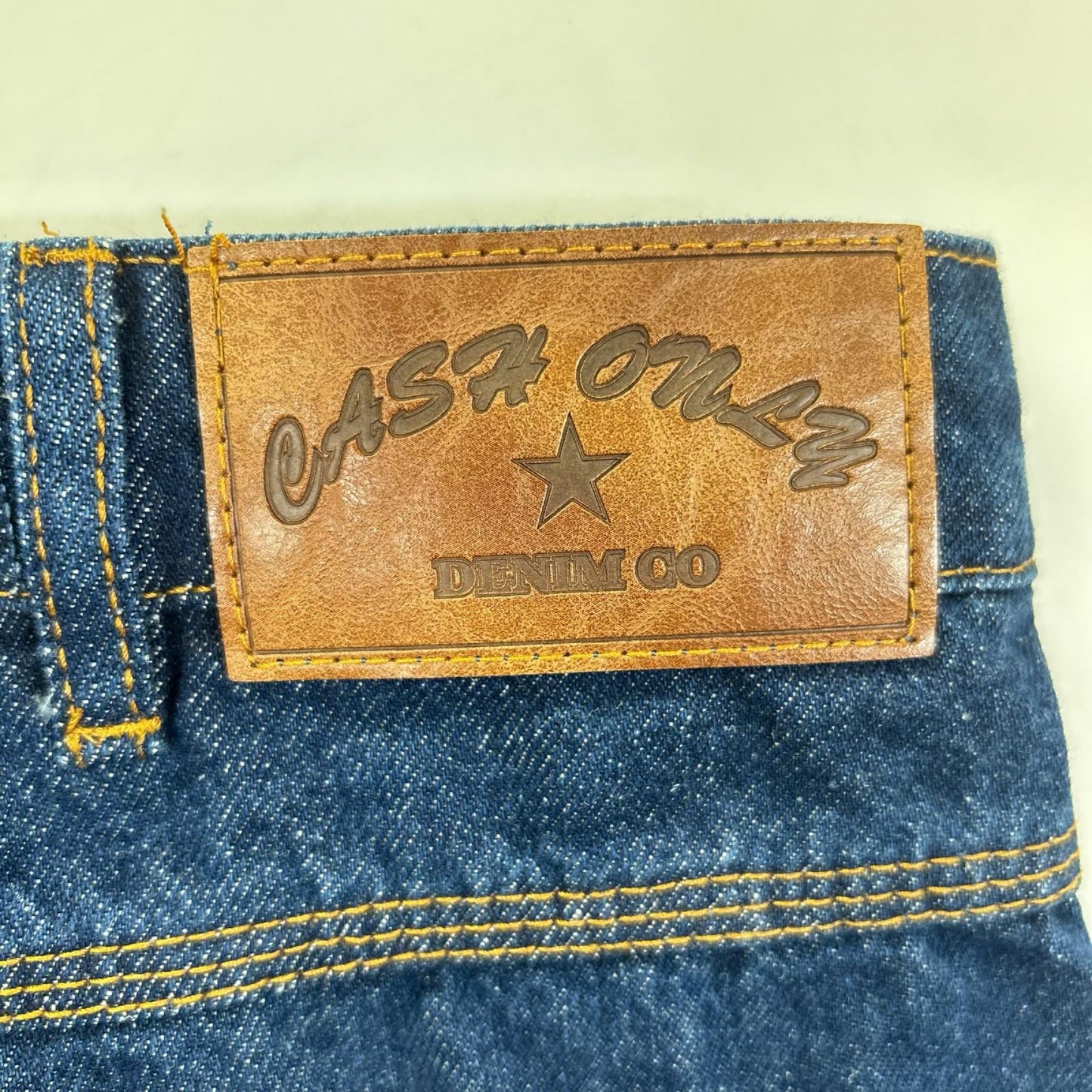 CASH ONLY キャッシュオンリー インディゴ Logo Baggy Denim Jeans デニムパンツ ボトムス