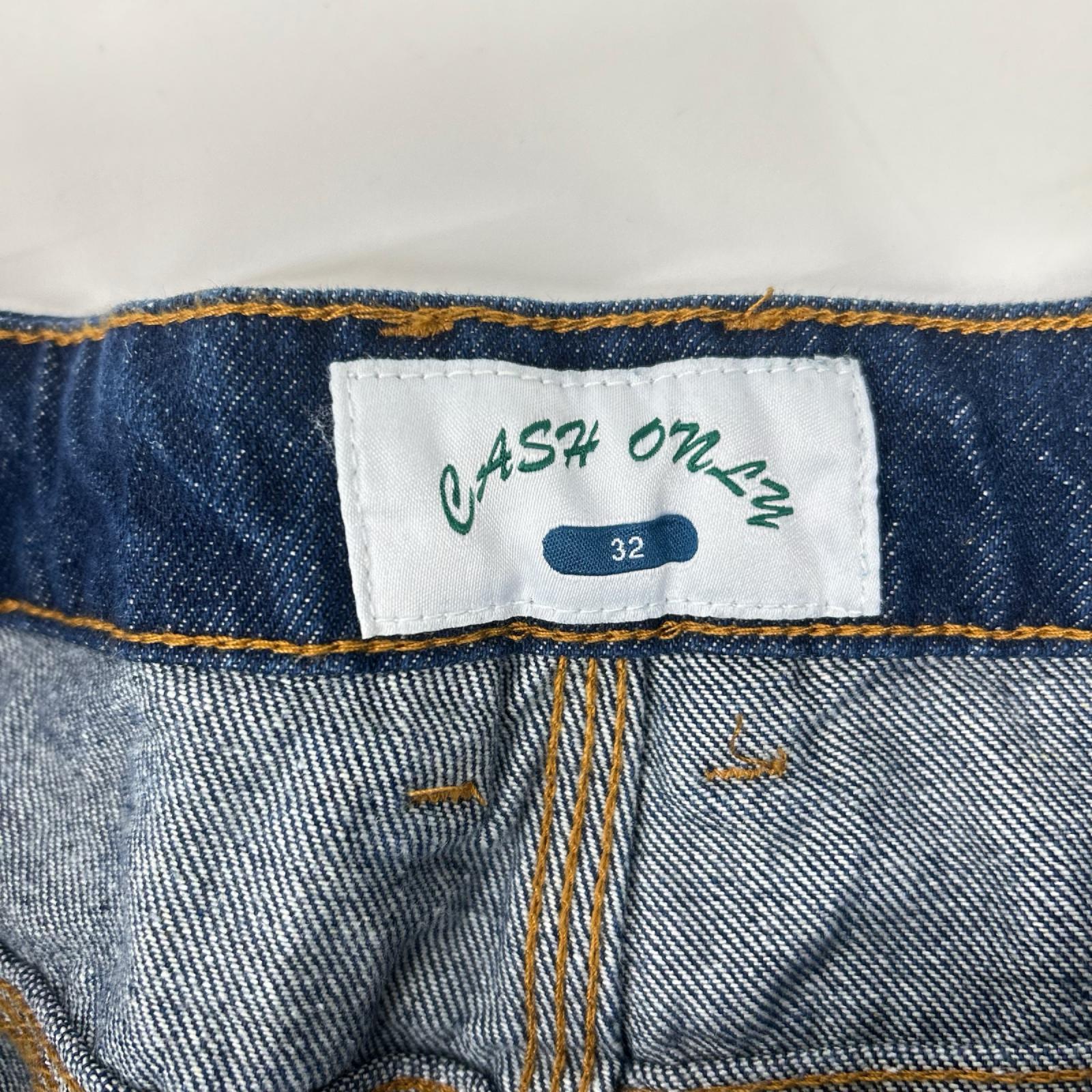 CASH ONLY キャッシュオンリー インディゴ Logo Baggy Denim Jeans デニムパンツ ボトムス