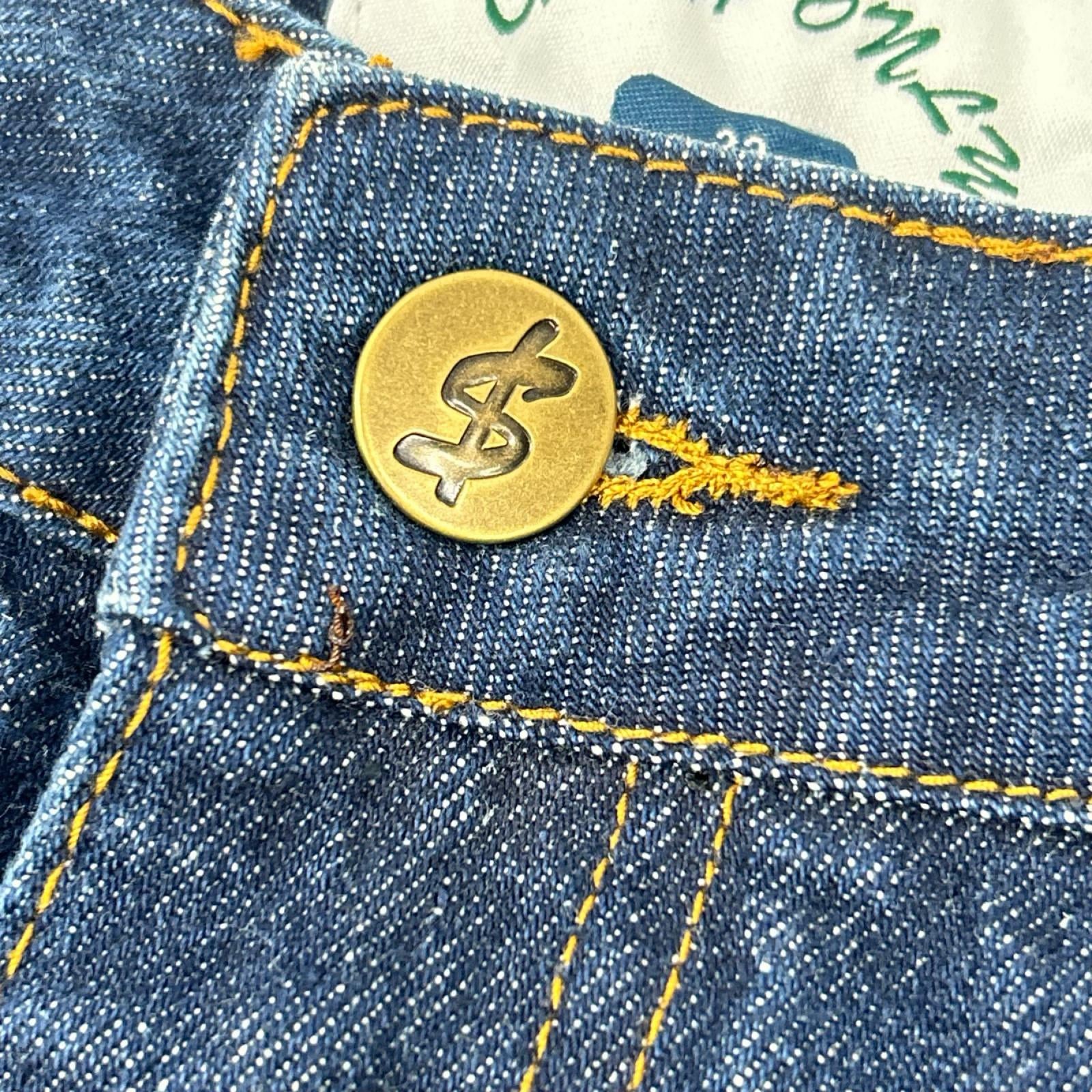 CASH ONLY キャッシュオンリー インディゴ Logo Baggy Denim Jeans デニムパンツ ボトムス