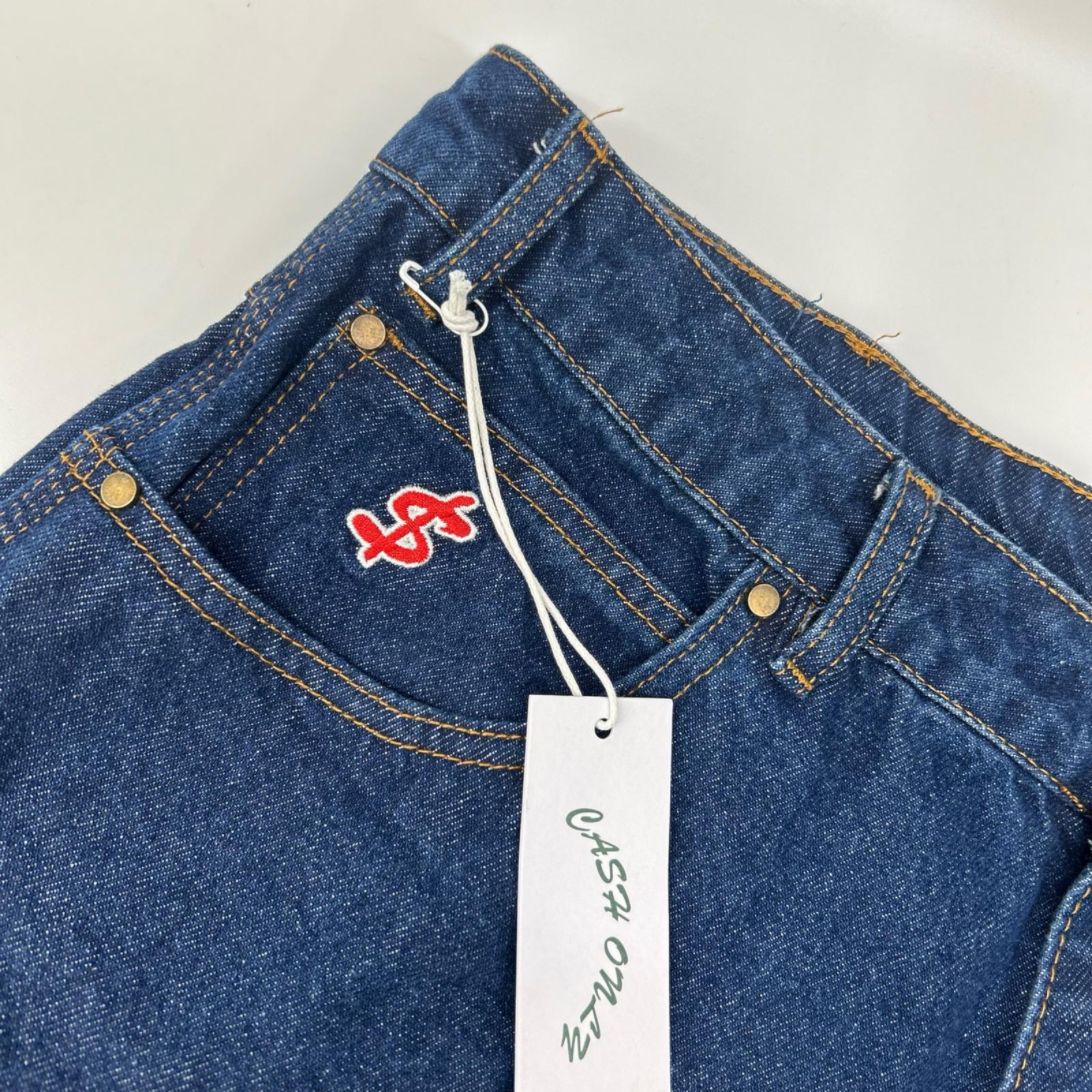 CASH ONLY キャッシュオンリー インディゴ Logo Baggy Denim Jeans デニムパンツ ボトムス