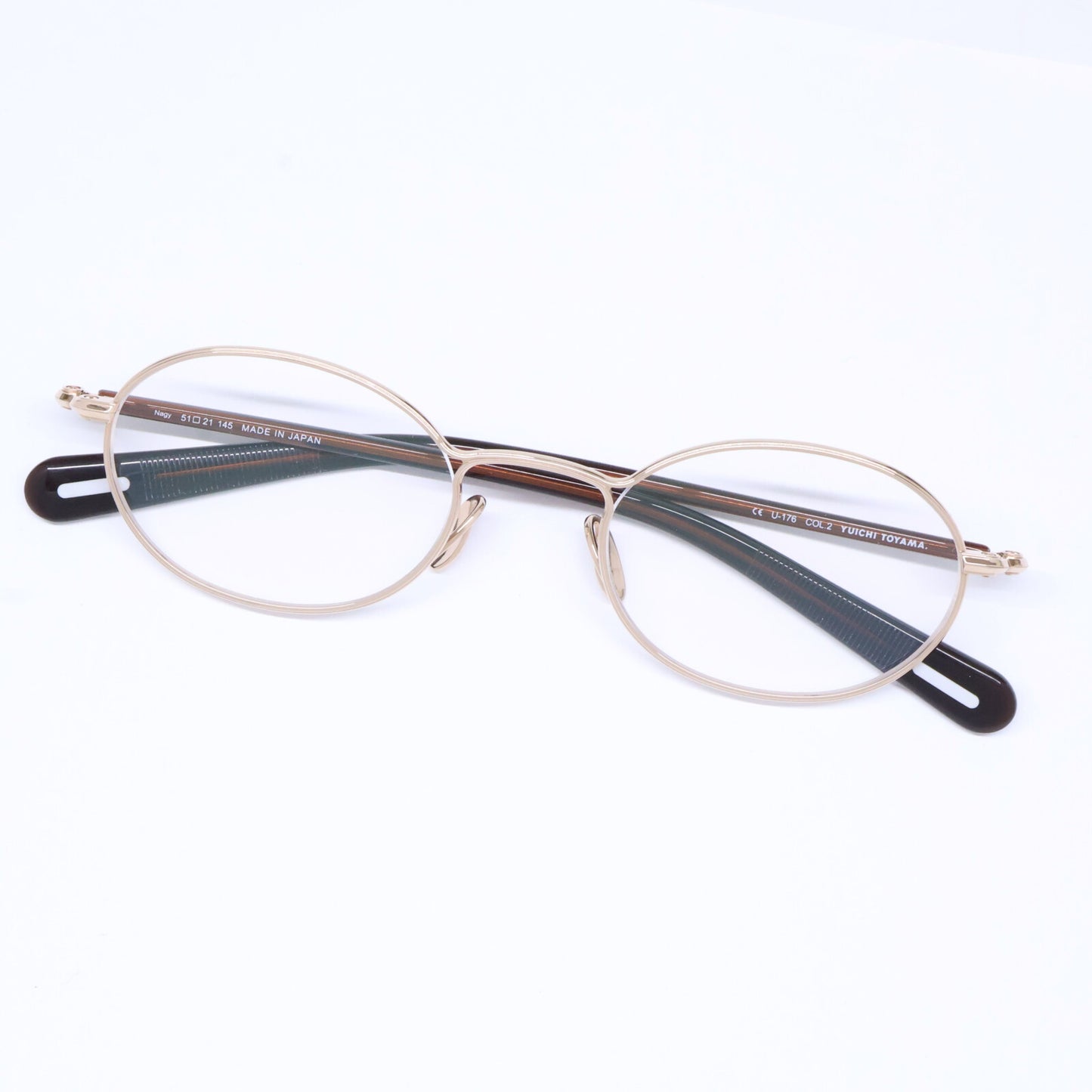 YUICHI TOYAMA ユウイチトヤマ 【美品】U-176 COL.2 Nagy オーバル アイウェア 眼鏡
