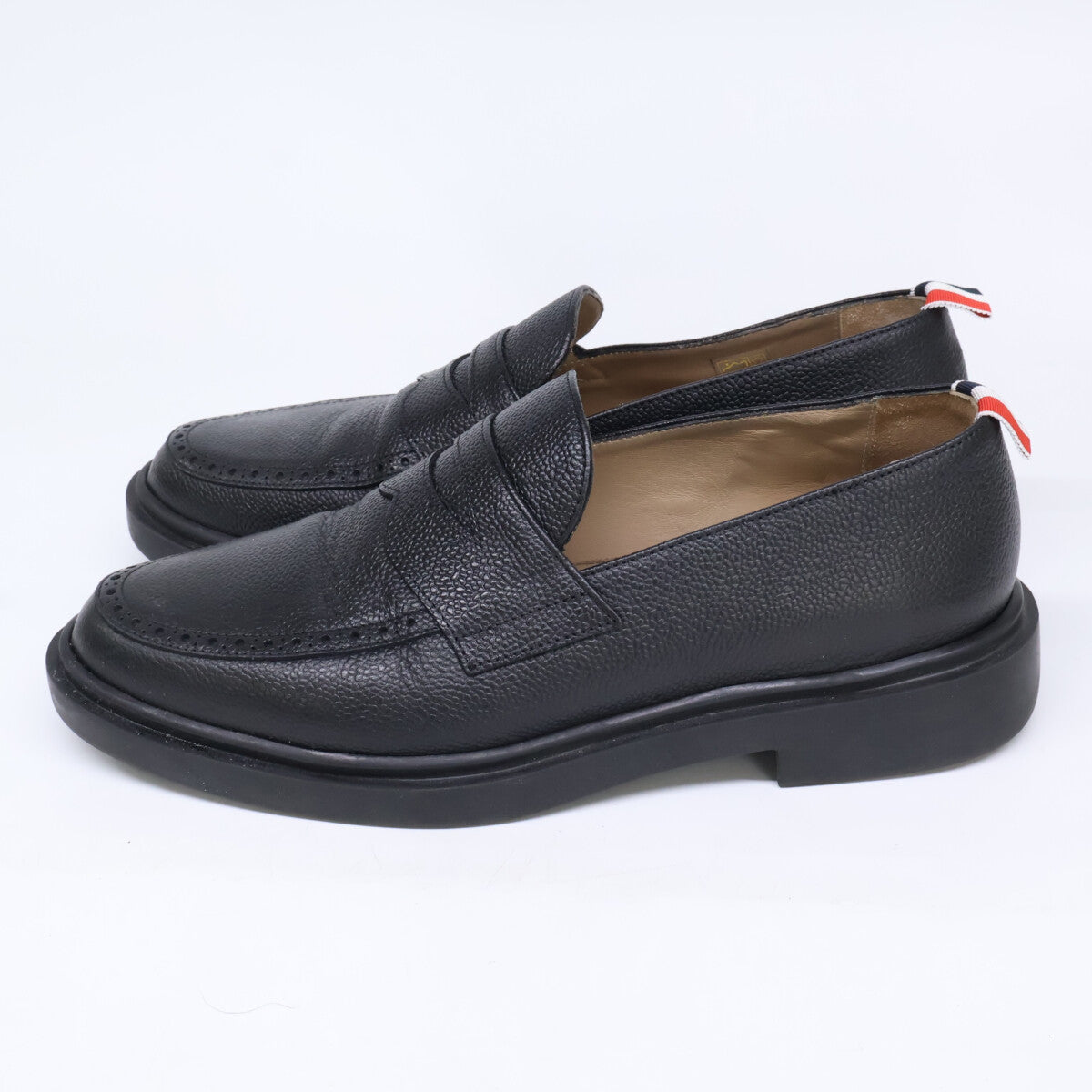 THOM BROWNE トムブラウン 【美品】ペブルグレイン ペニーローファー シューズ