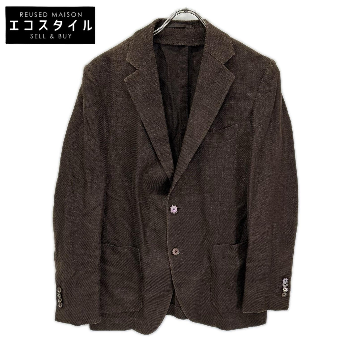 TOMORROWLAND PILGRIM トゥモローランドピルグリム ブラウン Zegna コットンシルク テーラードジャケット ジャケット
