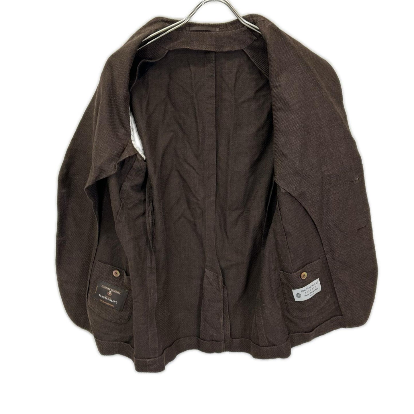 TOMORROWLAND PILGRIM トゥモローランドピルグリム ブラウン Zegna コットンシルク テーラードジャケット ジャケット