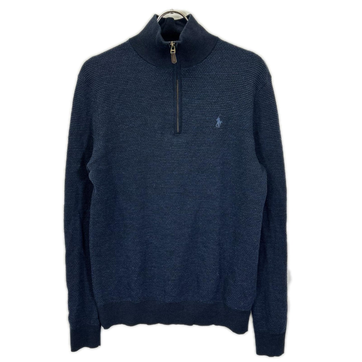 POLObyRalphLauren ポロラルフローレン 710758370002 ネイビー ウール100 ハーフジップニット トップス