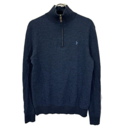 POLObyRalphLauren ポロラルフローレン 710758370002 ネイビー ウール100 ハーフジップニット トップス