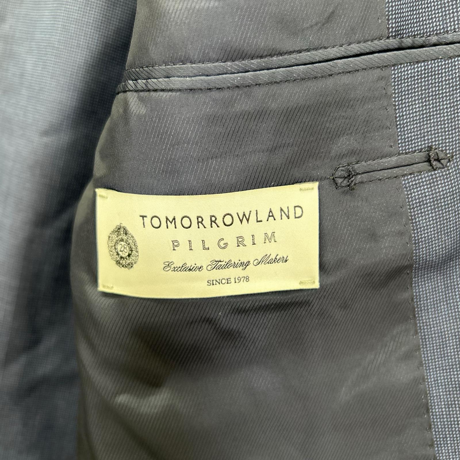 TOMORROWLAND PILGRIM トゥモローランドピルグリム ブルー ウール シングルブレステッド ジャケット パンツ 2Bスーツ スーツ セットアップ