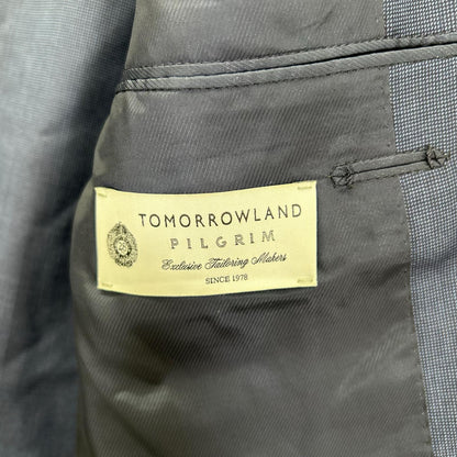 TOMORROWLAND PILGRIM トゥモローランドピルグリム ブルー ウール シングルブレステッド ジャケット パンツ 2Bスーツ スーツ セットアップ