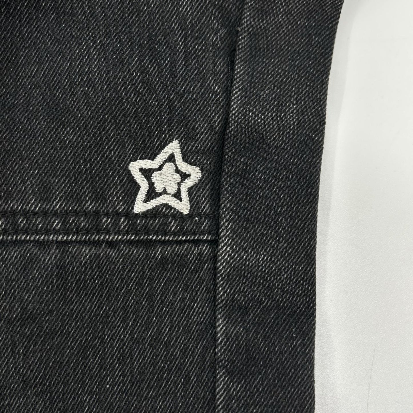 STAR TEAM スターチーム ブラック フェード加工 Double Knee Star Jean デニムパンツ ボトムス