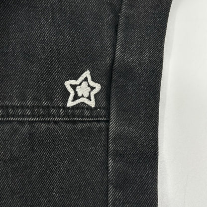 STAR TEAM スターチーム ブラック フェード加工 Double Knee Star Jean デニムパンツ ボトムス