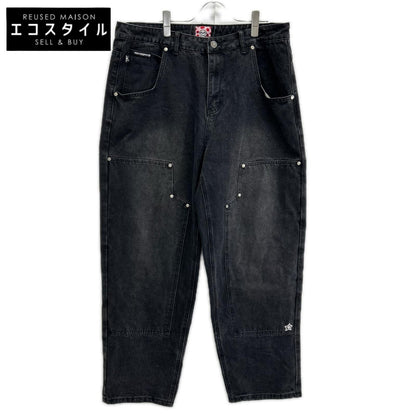 STAR TEAM スターチーム ブラック フェード加工 Double Knee Star Jean デニムパンツ ボトムス