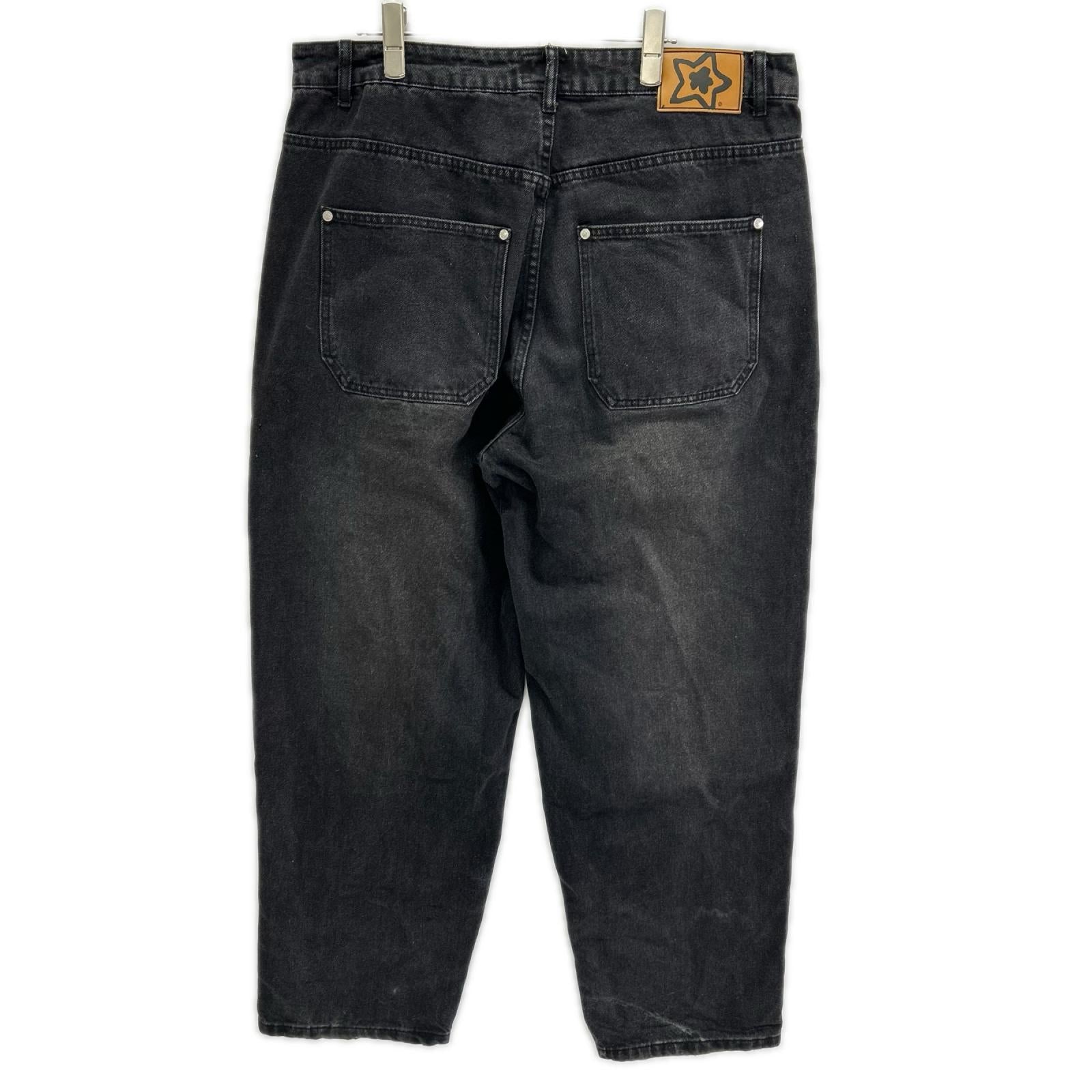 STAR TEAM スターチーム ブラック フェード加工 Double Knee Star Jean デニムパンツ ボトムス