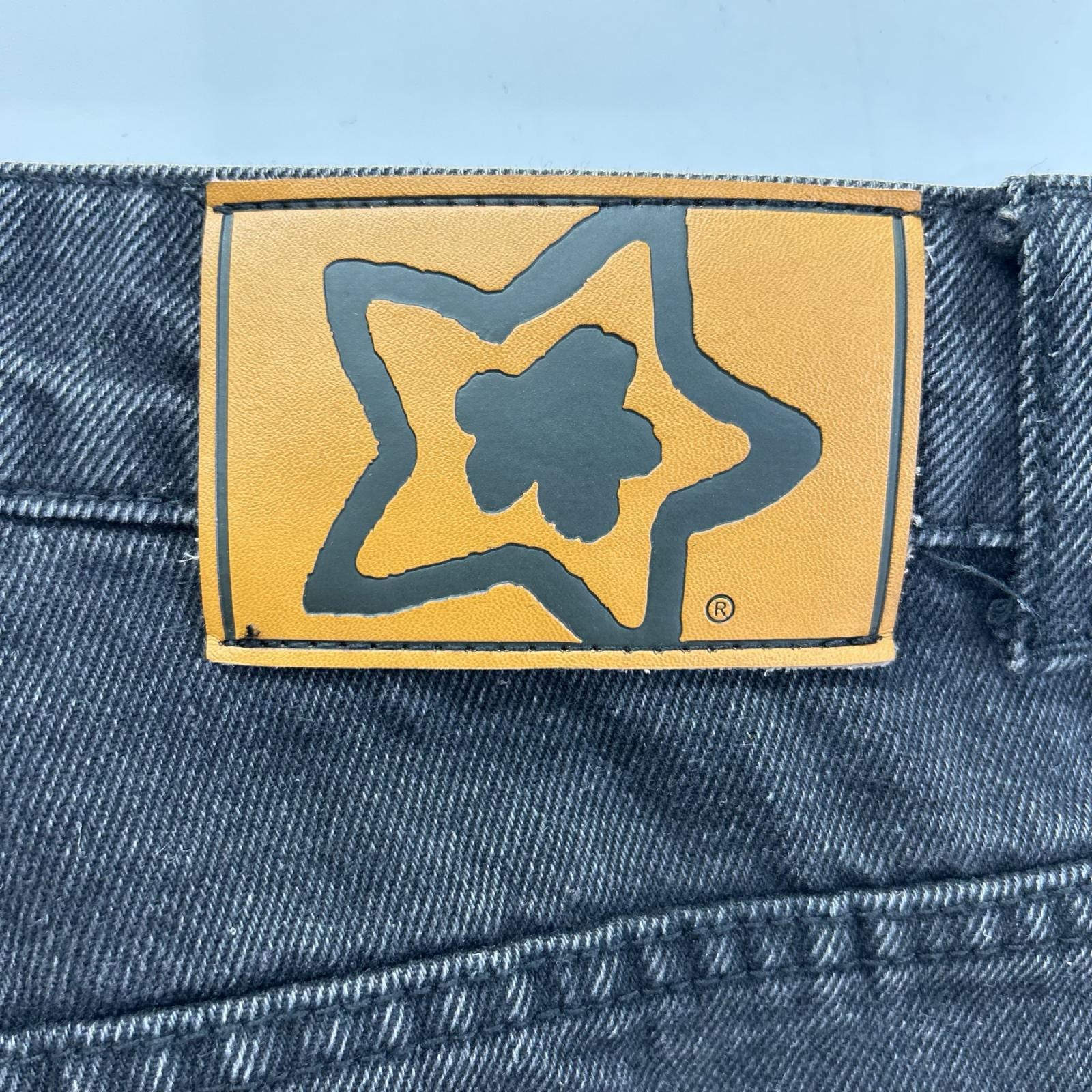 STAR TEAM スターチーム ブラック フェード加工 Double Knee Star Jean デニムパンツ ボトムス