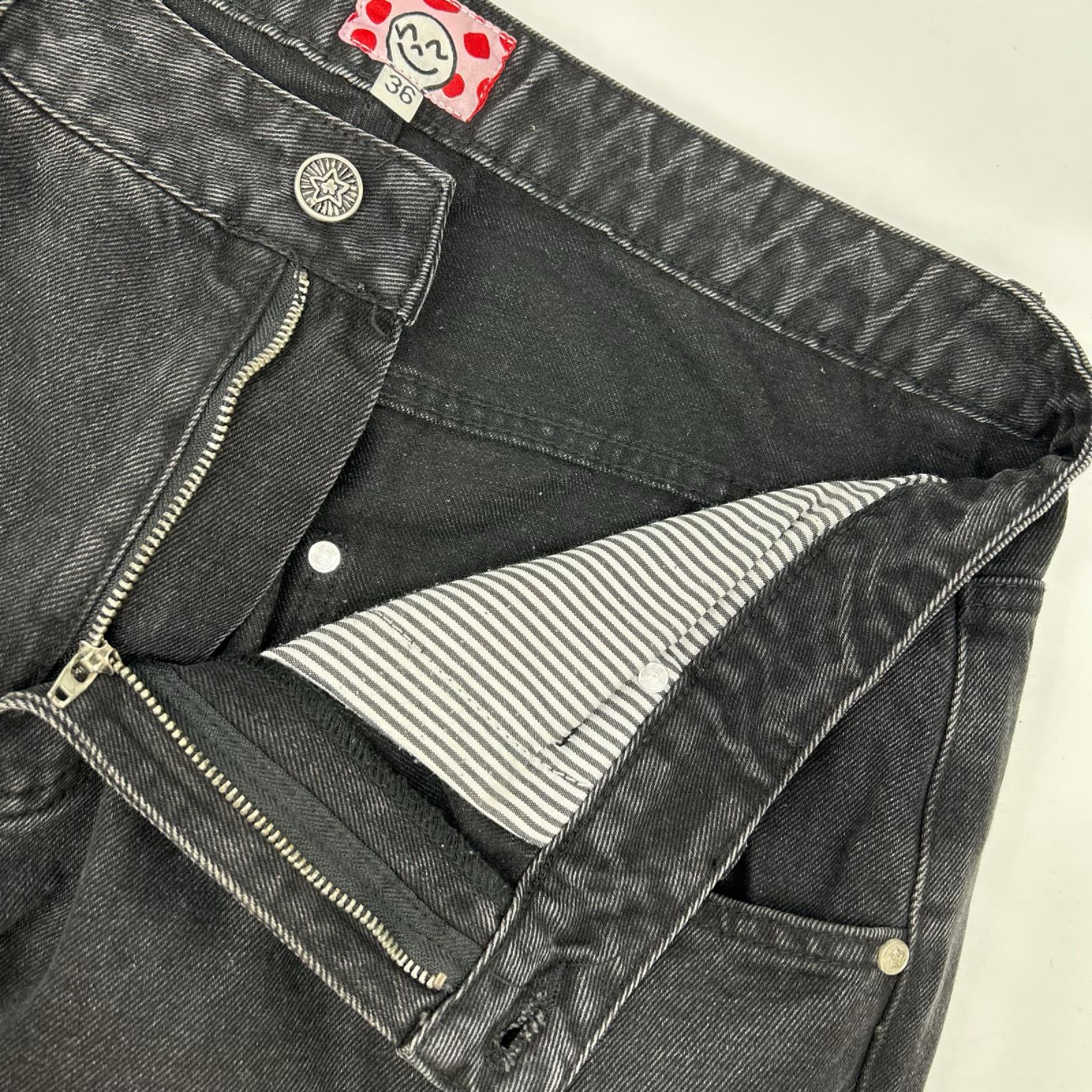 STAR TEAM スターチーム ブラック フェード加工 Double Knee Star Jean デニムパンツ ボトムス