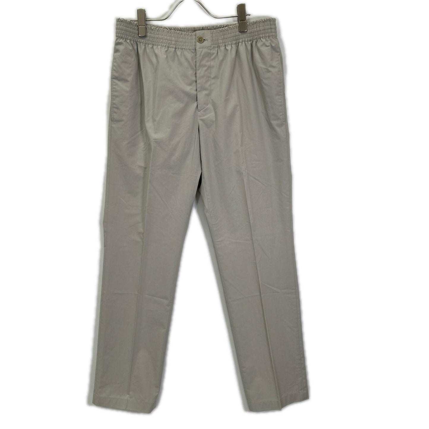 HERMES エルメス 01-5409 ライトグレー イージー ボタンフライ センタープレス スラックス ボトムス