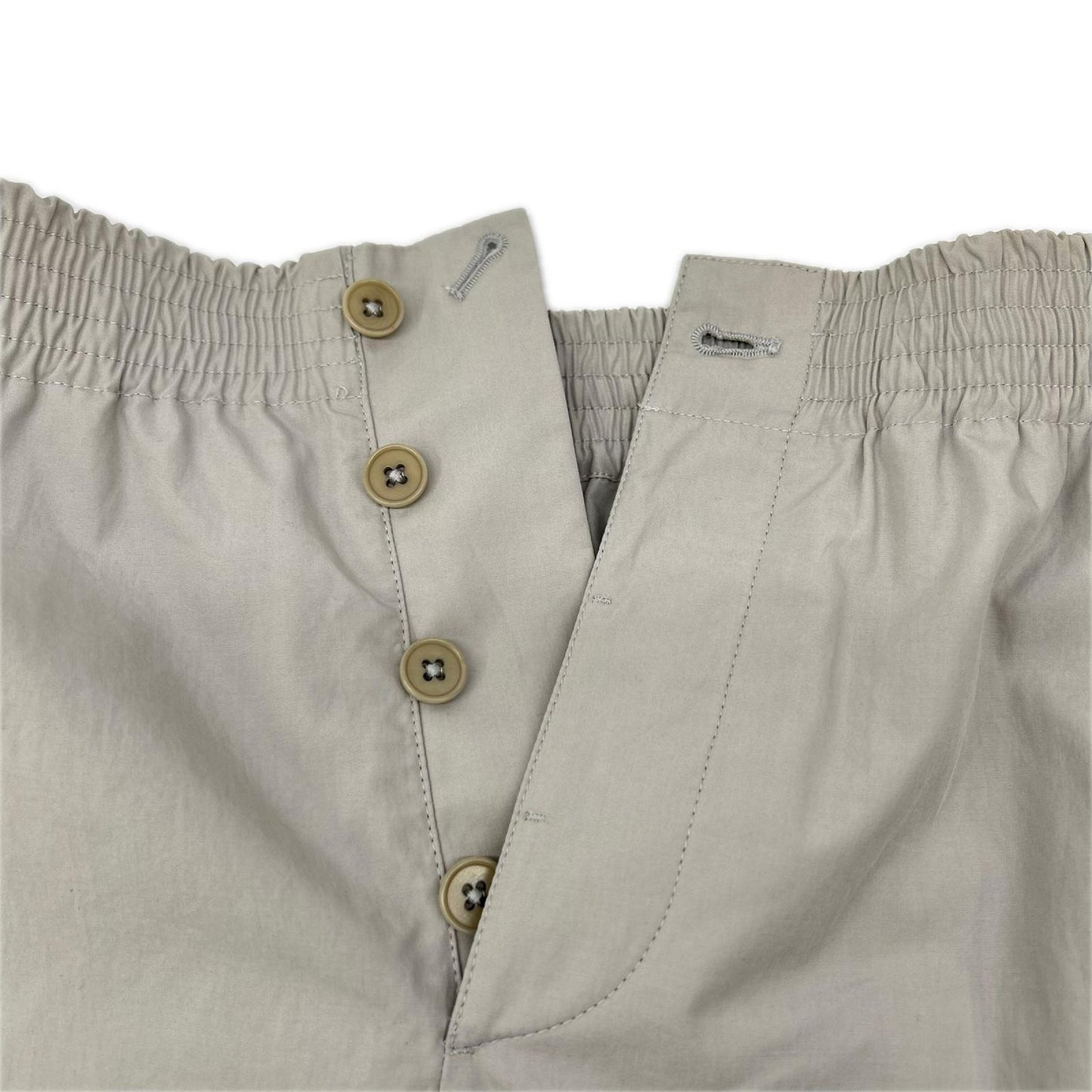 HERMES エルメス 01-5409 ライトグレー イージー ボタンフライ センタープレス スラックス ボトムス