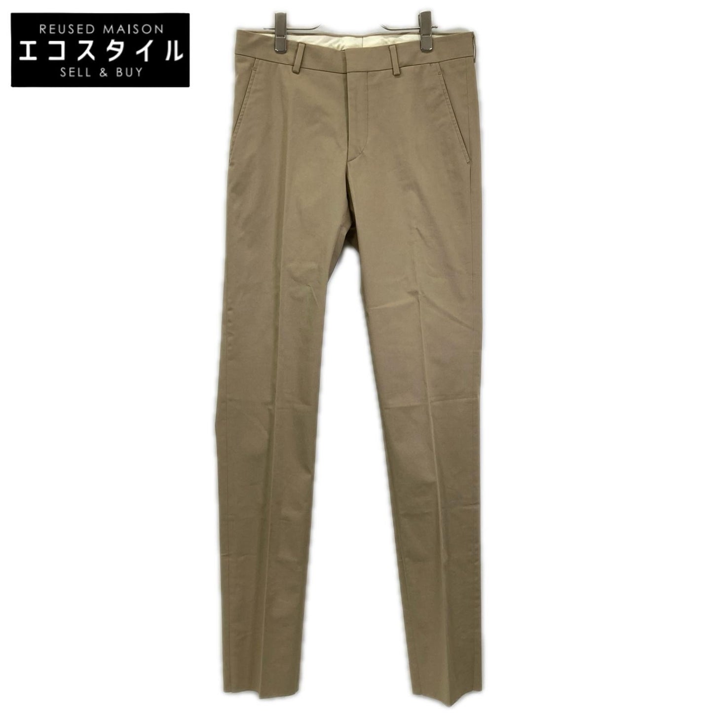HERMES エルメス 01-5412 ベージュ コットンポリ スラックス ボトムス