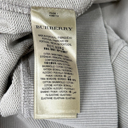 BURBERRY バーバリー 4056178b グレージュ コットン クルーネック リブデザイン スウェット トップス