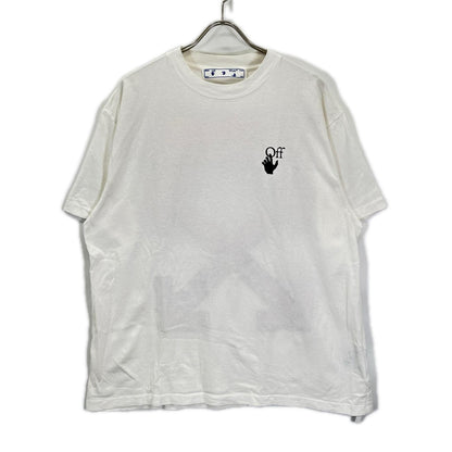 OFF-WHITE オフホワイト OMMA038R21JER002 ホワイト マーカーバックアローロゴプリント Tシャツ トップス
