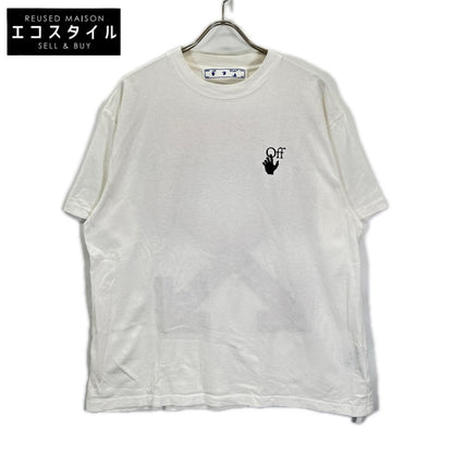 OFF-WHITE オフホワイト OMMA038R21JER002 ホワイト マーカーバックアローロゴプリント Tシャツ トップス