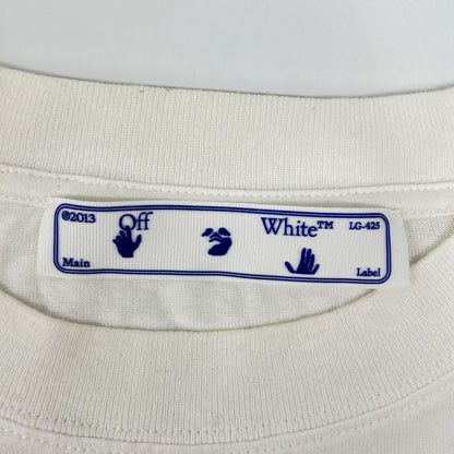 OFF-WHITE オフホワイト OMMA038R21JER002 ホワイト マーカーバックアローロゴプリント Tシャツ トップス