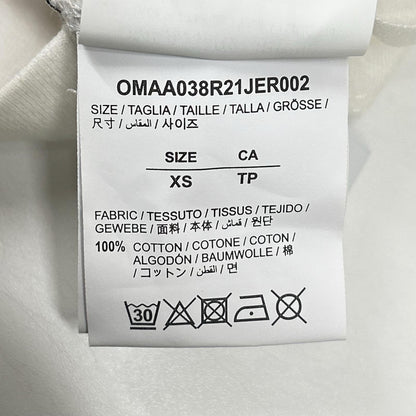 OFF-WHITE オフホワイト OMMA038R21JER002 ホワイト マーカーバックアローロゴプリント Tシャツ トップス