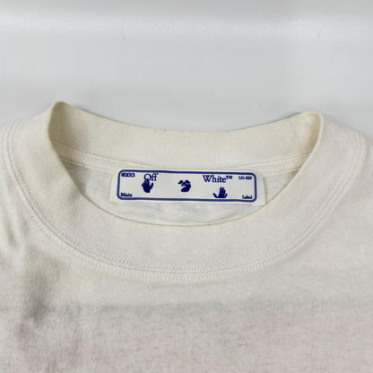 OFF-WHITE オフホワイト OMMA038R21JER002 ホワイト マーカーバックアローロゴプリント Tシャツ トップス