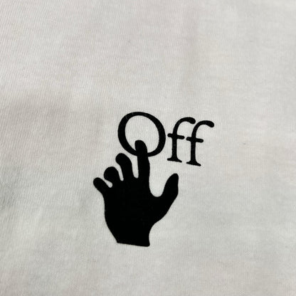 OFF-WHITE オフホワイト OMMA038R21JER002 ホワイト マーカーバックアローロゴプリント Tシャツ トップス