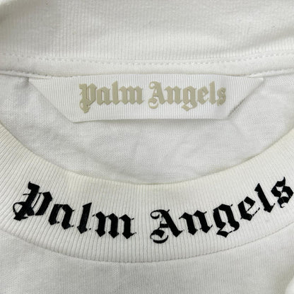 Palm Angels パームエンジェルス PWAA023C99JER001 22SS ホワイト ロゴプリント ハイネック Tシャツ トップス