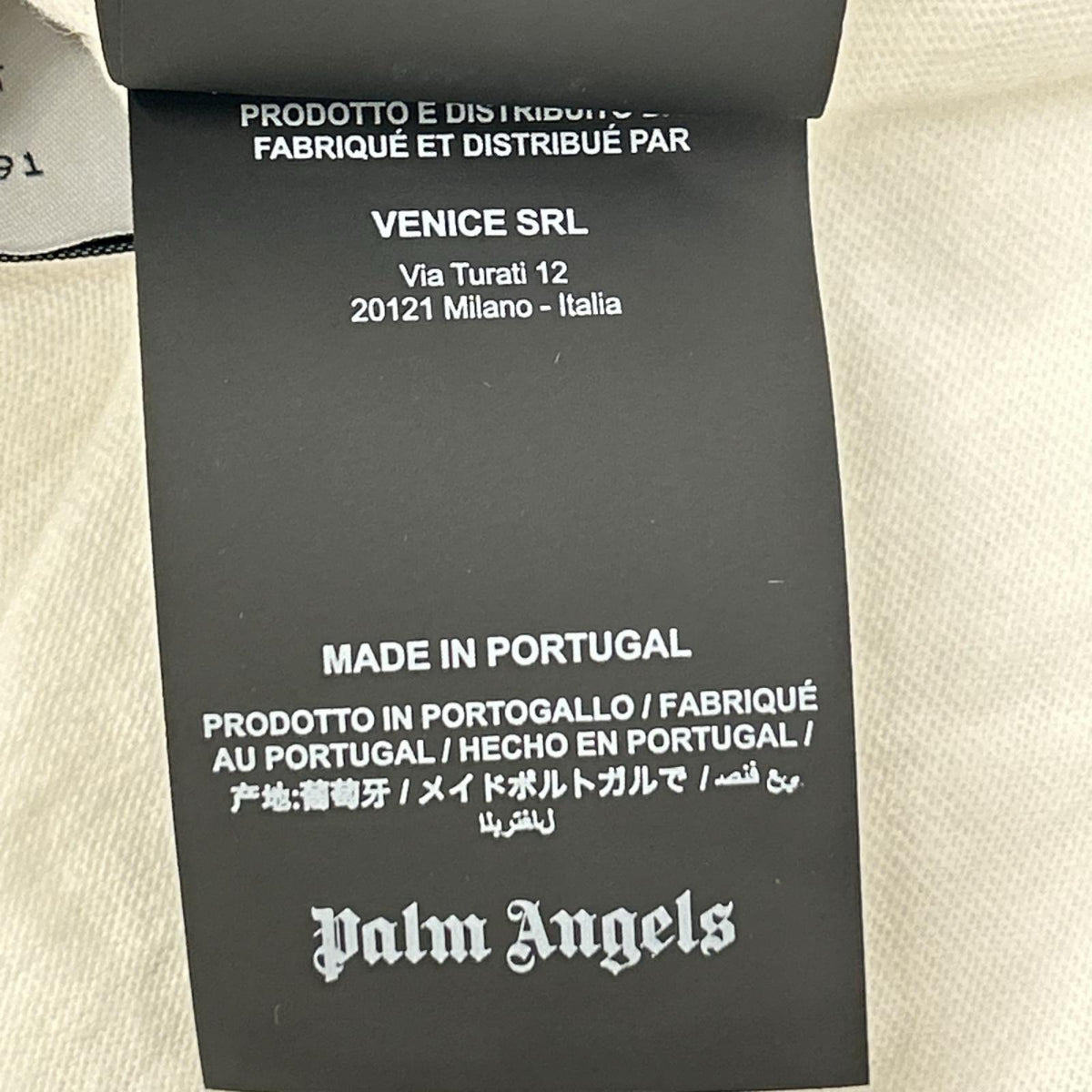 Palm Angels パームエンジェルス PWAA023C99JER001 22SS ホワイト ロゴプリント ハイネック Tシャツ トップス