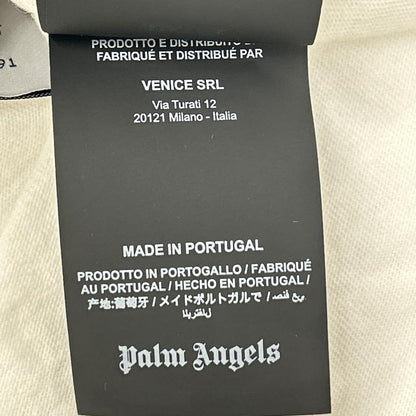 Palm Angels パームエンジェルス PWAA023C99JER001 22SS ホワイト ロゴプリント ハイネック Tシャツ トップス