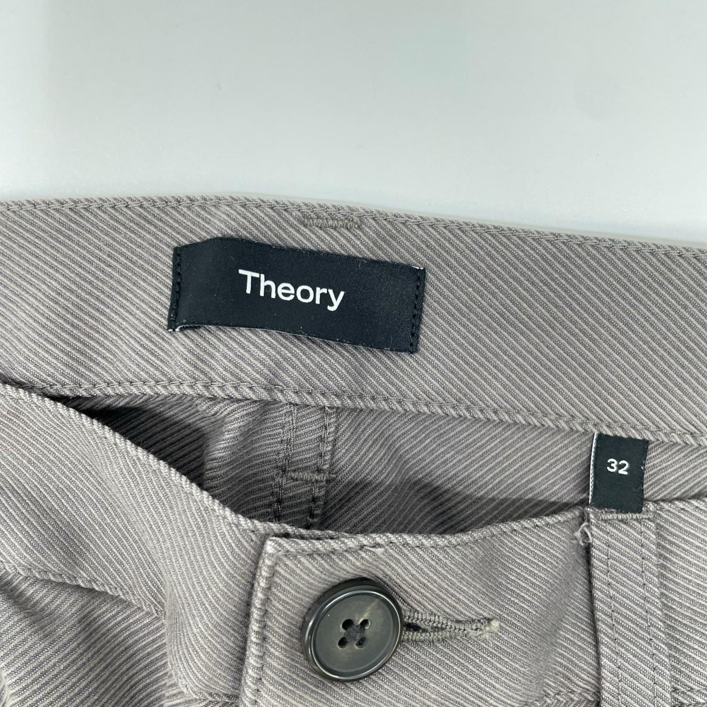 Theory セオリー 25年製 グレー コットン ストレートパンツ ボトムス