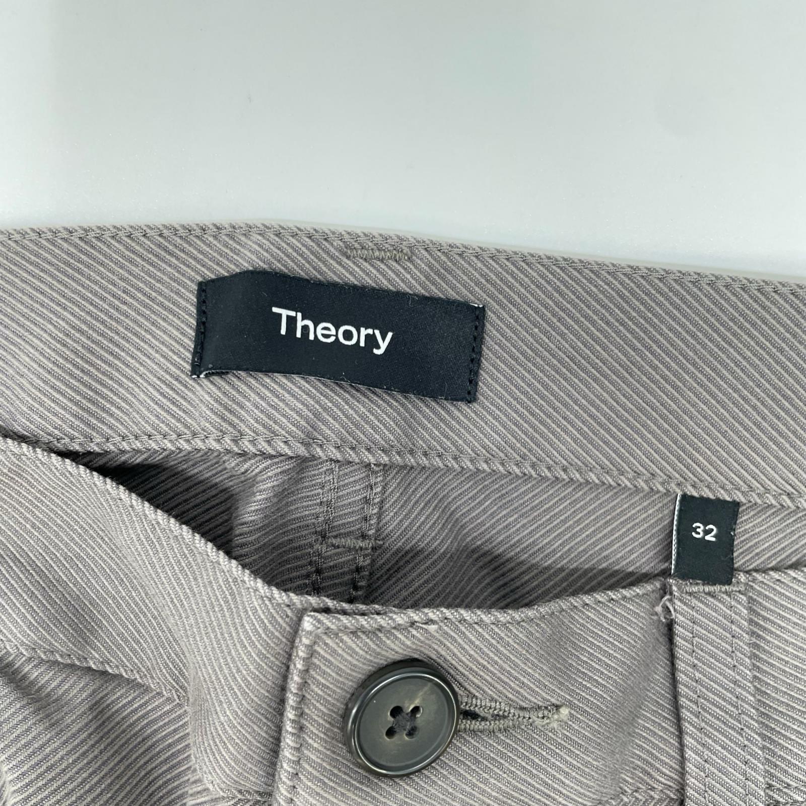 Theory セオリー 25年製 グレー コットン ストレートパンツ ボトムス