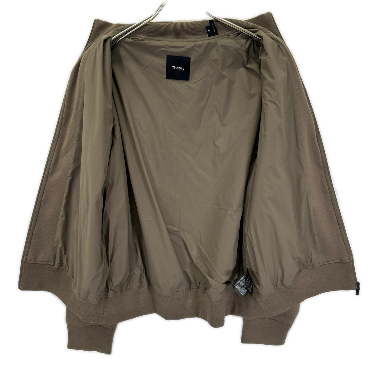 Theory セオリー 26年製 グレージュ ストレッチ ボンバージャケット ジャケット