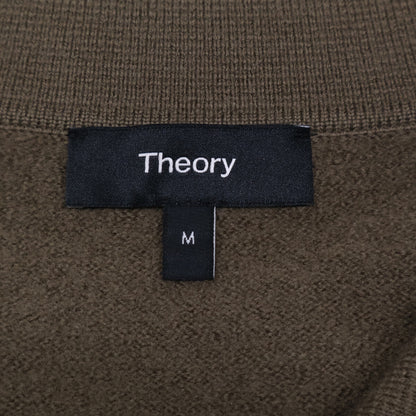Theory セオリー 25年製 カーキ ウール オープンカラー セーター トップス