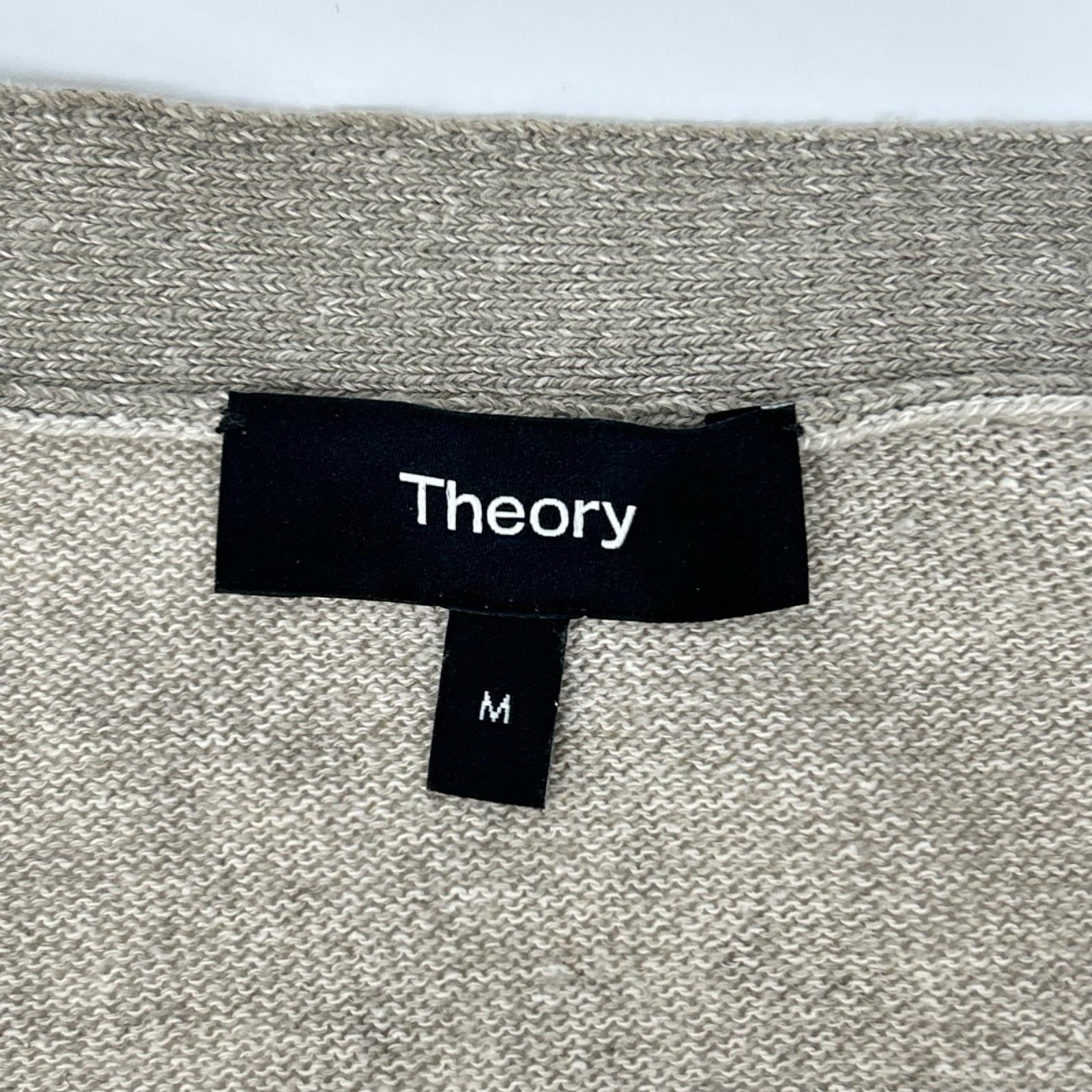 Theory セオリー 26年製 シルク×リネン Vネック カーディガン トップス