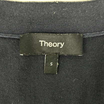 Theory セオリー 26年製 ネイビー レーヨン×ポリエステル Vネック カーディガン トップス