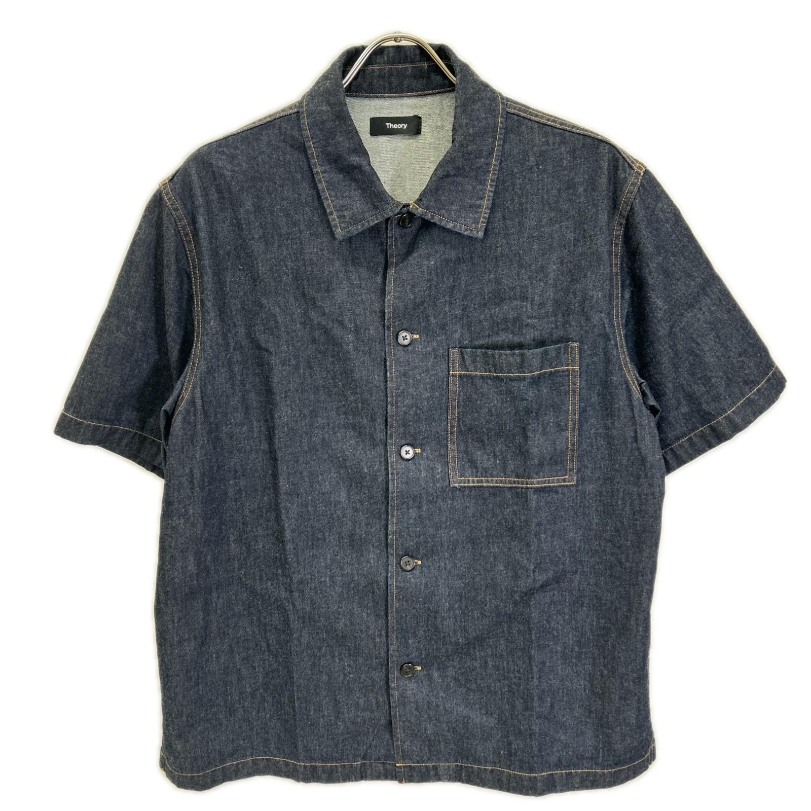 Theory セオリー 26年製 インディゴ デニム ショートスリーブ シャツ トップス