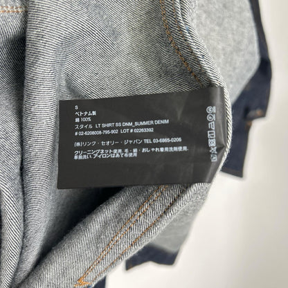 Theory セオリー 26年製 インディゴ デニム ショートスリーブ シャツ トップス