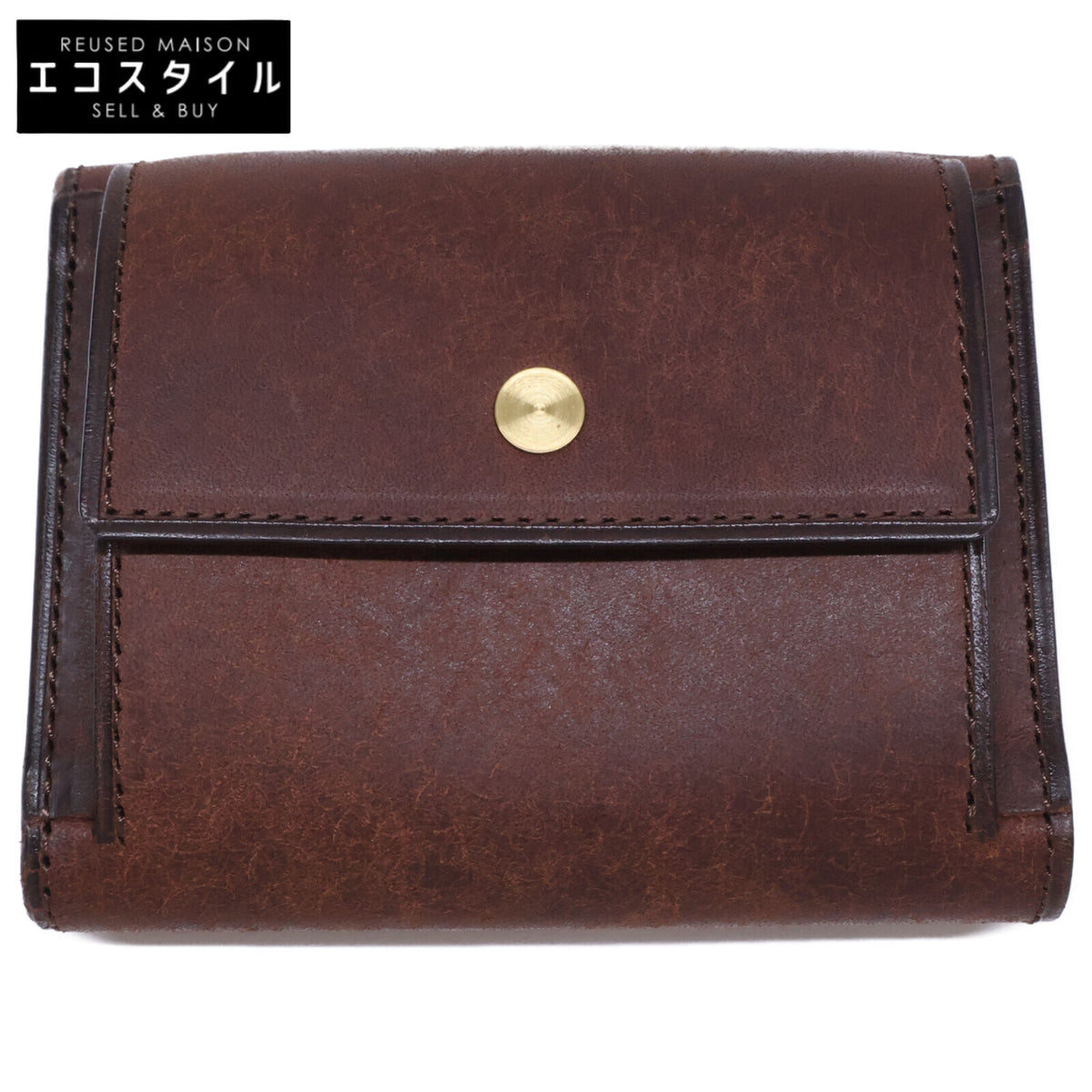 Lemma レンマ 【美品】wallet01148-1-4 Recta レクタ プエブロレザー 三つ折り財布 三つ折り財布（小銭入れあり）