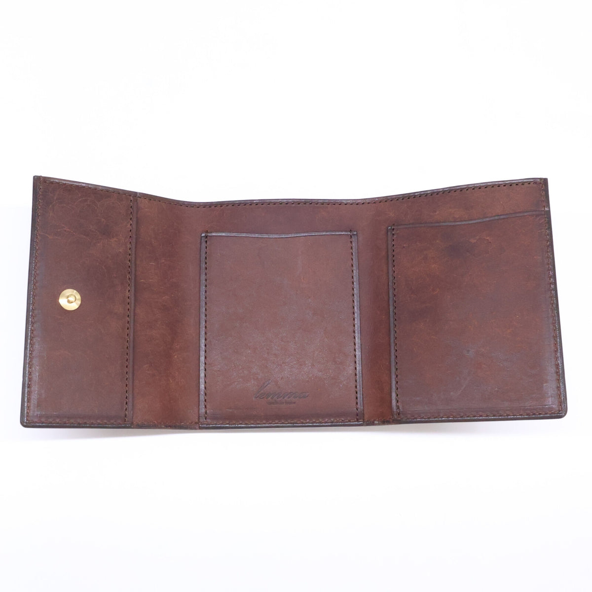 Lemma レンマ 【美品】wallet01148-1-4 Recta レクタ プエブロレザー 三つ折り財布 三つ折り財布（小銭入れあり）