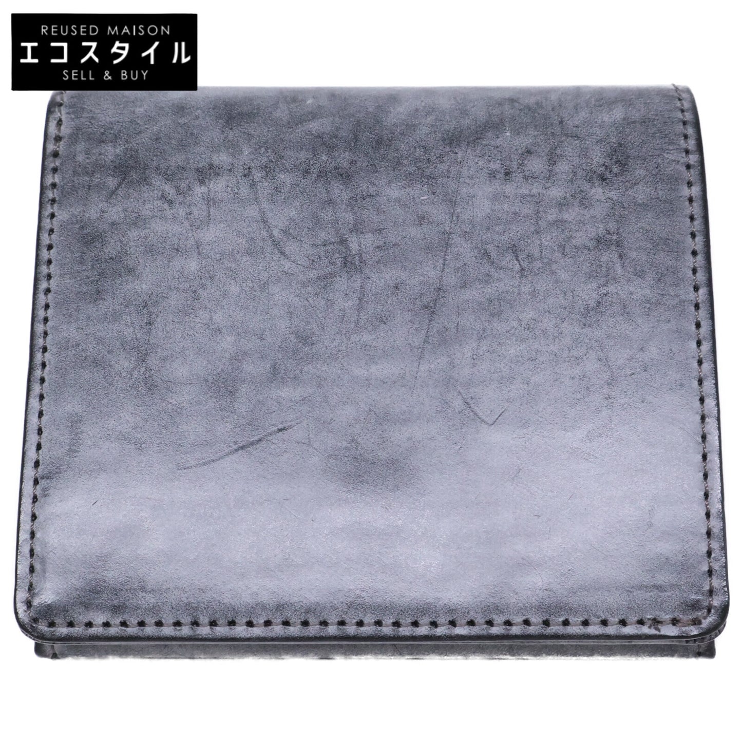 HIS-FACTORY ヒズファクトリー 【新品同様】wallet01062-1-10 coprire ゴースト 二つ折りコンパクト財布 二つ折り財布（小銭入れあり）