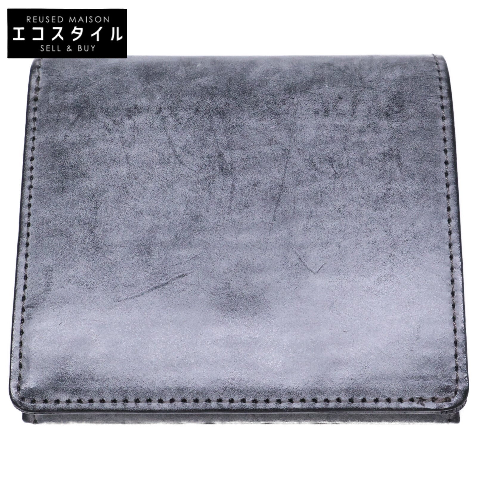 HIS-FACTORY ヒズファクトリー 【新品同様】wallet01062-1-10 coprire ゴースト 二つ折りコンパクト財布 二つ折り財布（小銭入れあり）