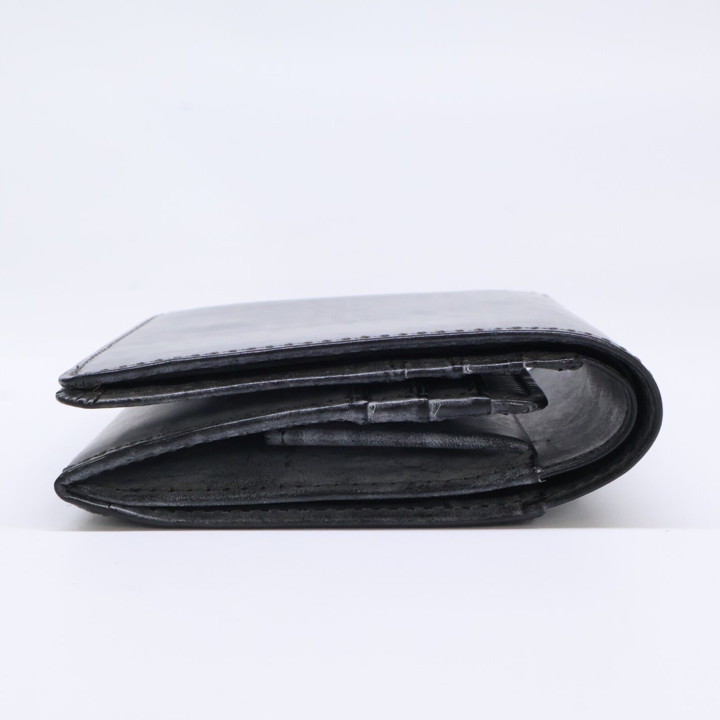 HIS-FACTORY ヒズファクトリー 【新品同様】wallet01062-1-10 coprire ゴースト 二つ折りコンパクト財布 二つ折り財布（小銭入れあり）