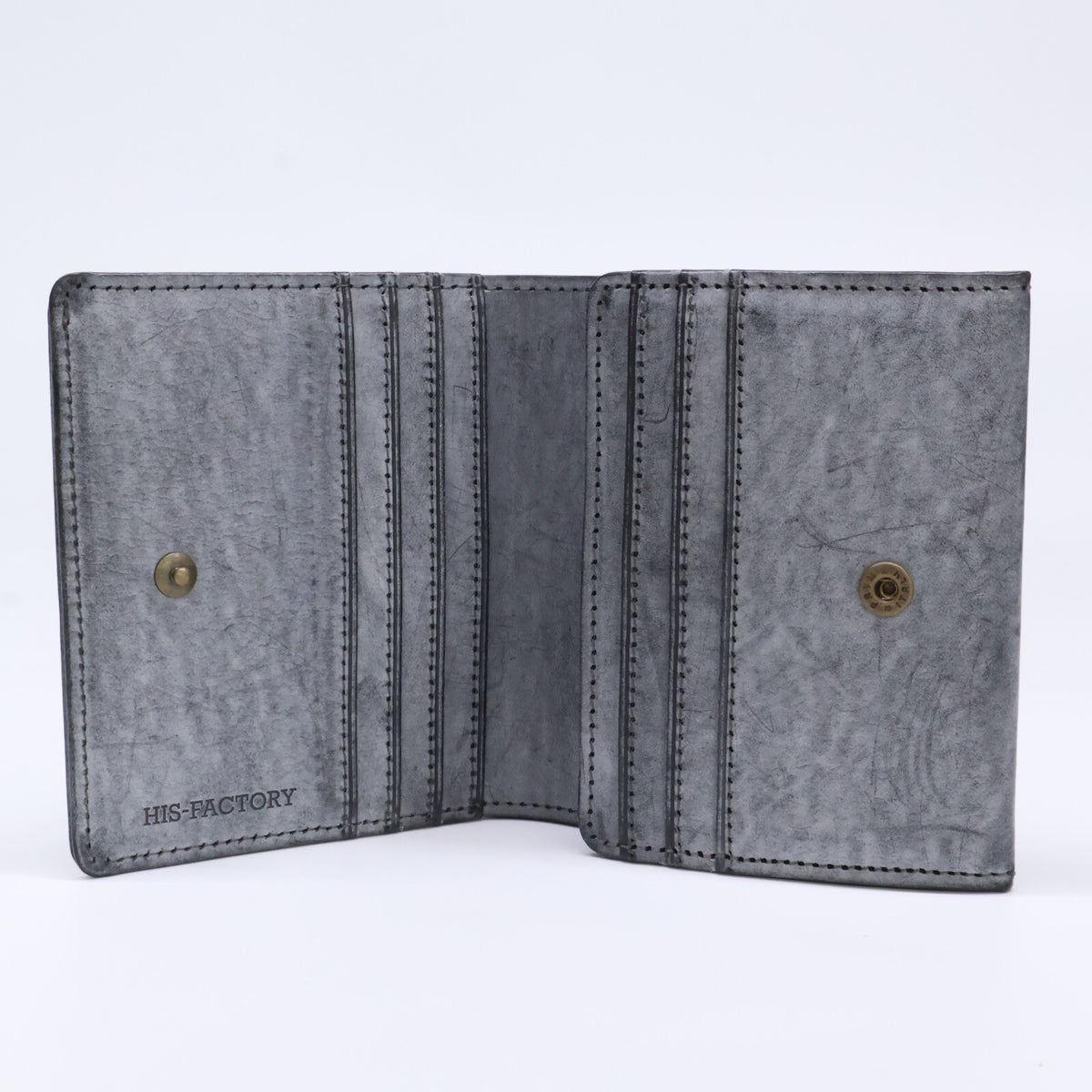 HIS-FACTORY ヒズファクトリー 【新品同様】wallet01062-1-10 coprire ゴースト 二つ折りコンパクト財布 二つ折り財布（小銭入れあり）
